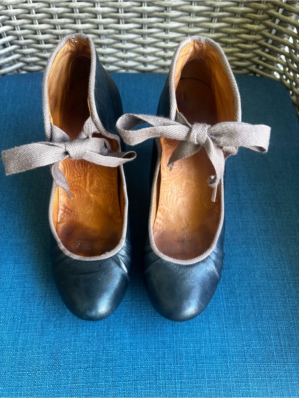 Chie Mihara Boho Napa Leather Mary Jane Bow Ankle Boot Shoe Sz. 38